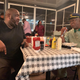 Glenn Singfield, Jr., left, and Glenn Singfeild, Sr., right, talking about Stacey Abrams on Saturday, Nov. 3, 2018.